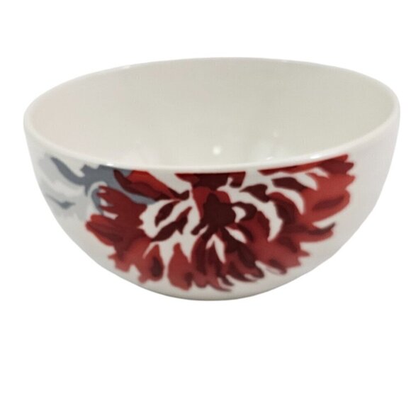 Nanette Lepore Floral Trim Porcelain 5.5" Cereal Soup Salad Bowls – Set of 4 - Picture 8 of 16